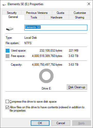HDD properties HDD properties