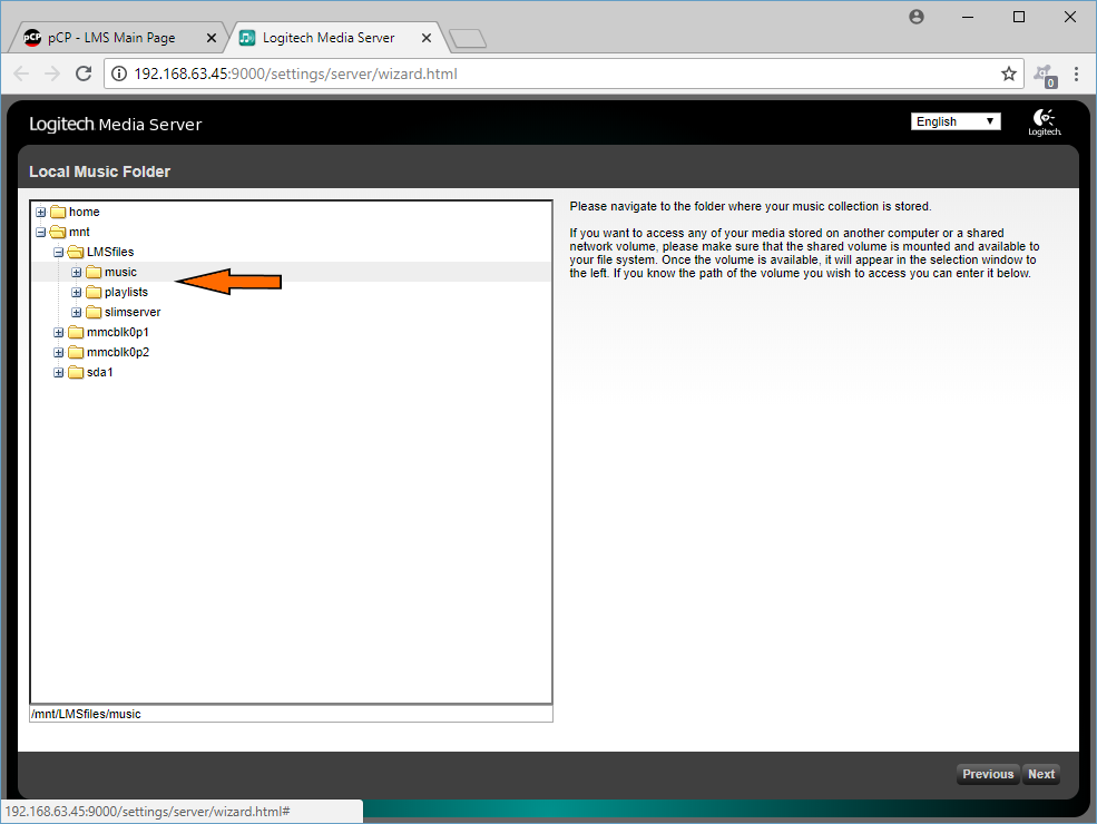setup lms folders