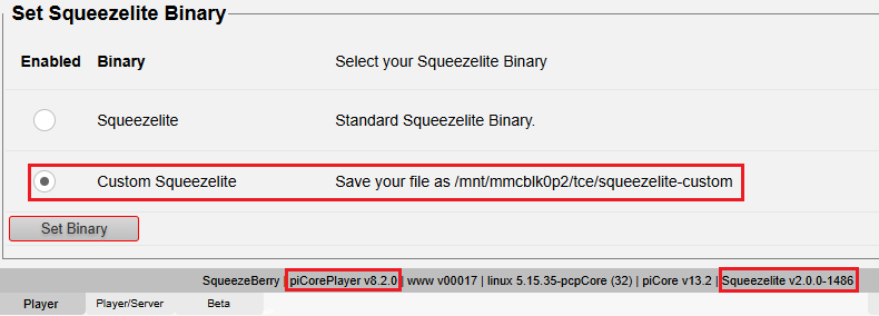 Squeezelite Custom Squeezelite Custom