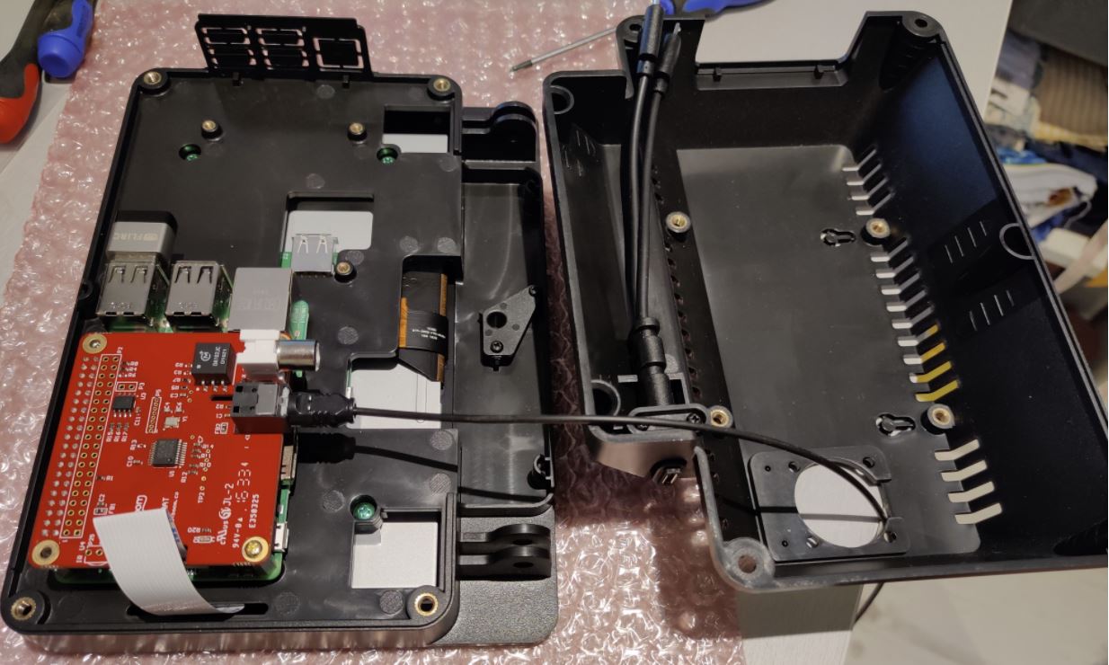 Inside the case with SmartiPi Touch Pro Inside the case with SmartiPi Touch Pro